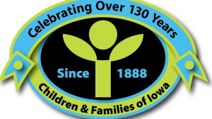 Children and Families of Iowa logo celebrating 130 years 